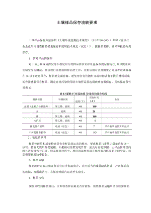 土壤污染调查样品保存流转要求.docx