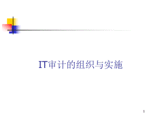 IT审计的组织与实施(培训课件).ppt