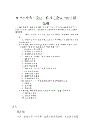 在“小个专”党建工作推进会议上的讲话.docx