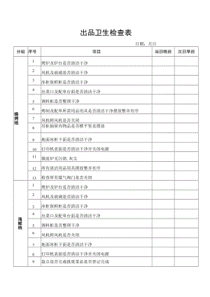 出品卫生检查表.docx