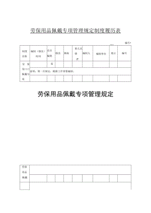 劳保用品佩戴专项管理规定.docx