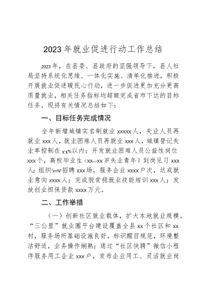 2023年就业促进行动工作总结.docx