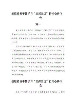 基层检察干警学习“三抓三促”行动心得体会五篇 .docx