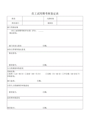 员工试用期考核鉴定表.docx