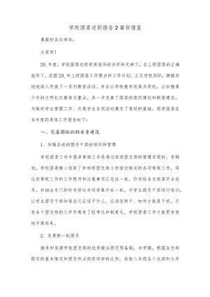 学校团委述职报告2篇供借鉴.docx