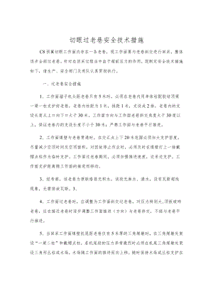 切眼过老巷安全技术措施.docx