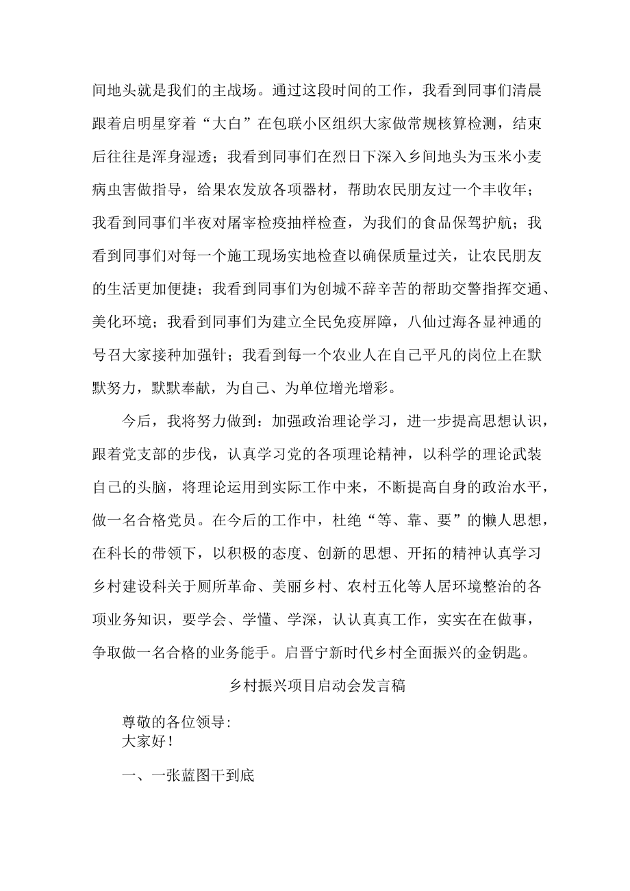 国企单位开展乡村振兴项目启动会发言稿 合计4份.docx_第2页