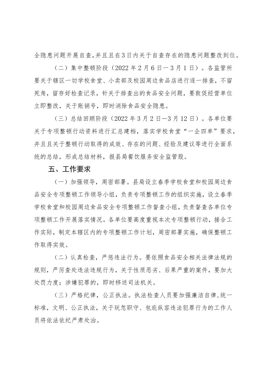 县2023年春季学校食堂和校园周边食品安全专项整治实施方案.docx_第3页