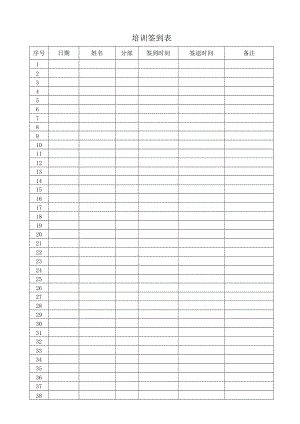 培训签到表（标准模版）.docx