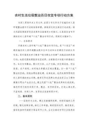 农村生活垃圾整治百日攻坚专项行动方案.docx