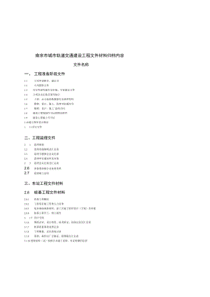 南京市城市轨道交通建设工程归档内容（城建档案馆第4版）.docx