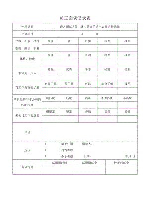 员工面谈记录表.docx