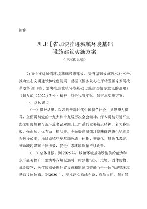 四川省加快推进城镇环境基础设施建设的实施方案.docx