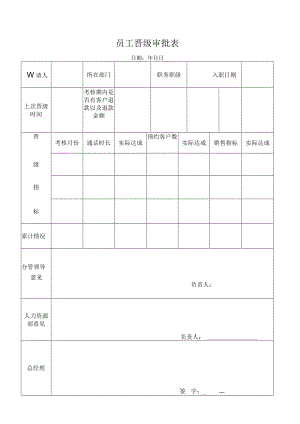员工晋级审批表.docx