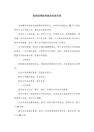 医院疫情防控就诊实施方案.docx