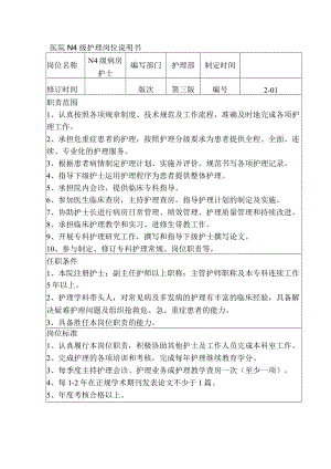 医院N4级护理岗位说明书.docx