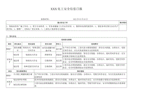 化工厂安全信息日报七个安全模板.docx