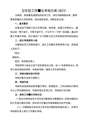卫生院工作量化考核方案.docx