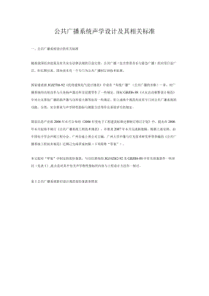 公共广播系统声学设计及其相关标准.docx