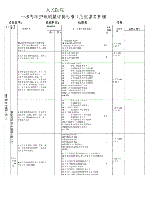 危重患者护理质量评价标准.docx