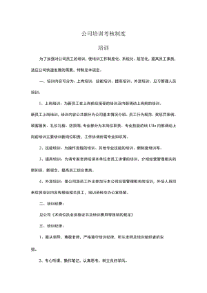 公司培训考核制度.docx