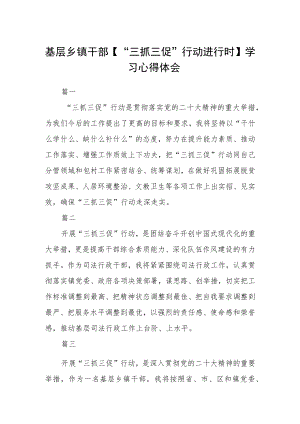 基层乡镇干部【“三抓三促”行动进行时】学习心得体会六篇.docx