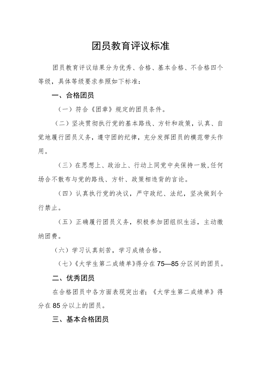 团员教育评议标准.docx_第1页
