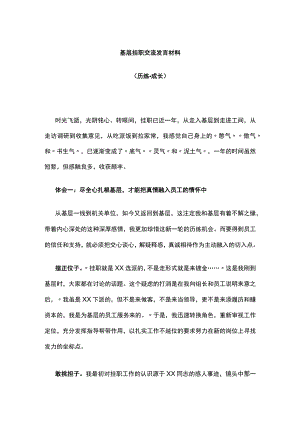 基层挂职交流发言材料.docx