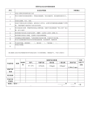 受限空间作业安全技术检查表.docx