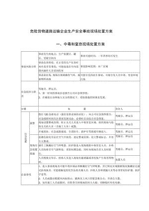危险货物道路运输企业生产安全事故现场处置方案.docx