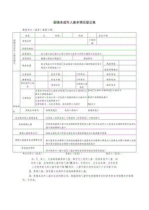 困境未成年人基本情况登记表.docx
