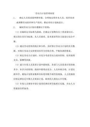 劳动力计划管理制度.docx