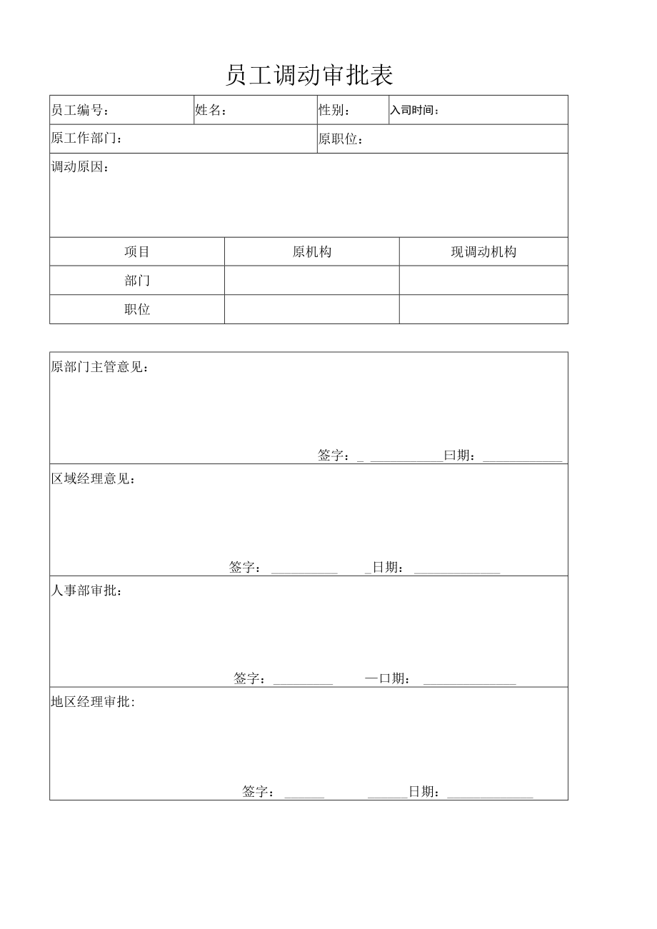 员工调动审批表.docx_第1页