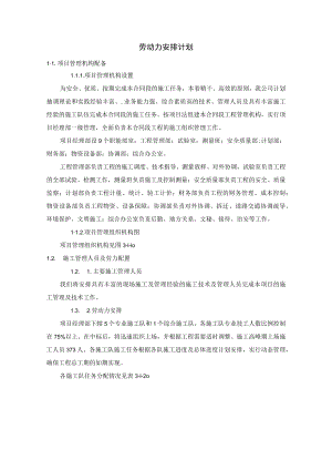 劳动力安排计划.docx