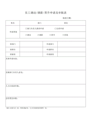 员工调动调薪晋升申请及审批表.docx