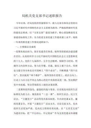局机关党支部书记述职报告.docx