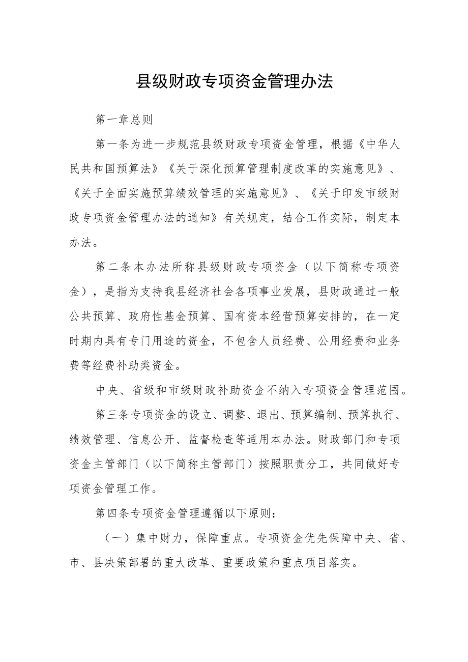 县级财政专项资金管理办法.docx_第1页