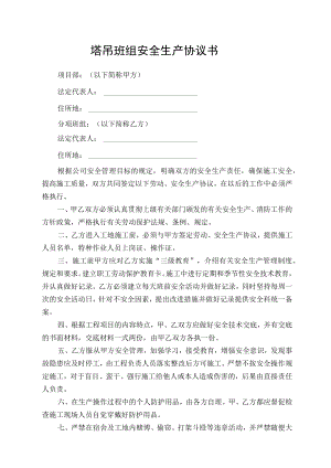 塔吊班组安全生产协议书.docx