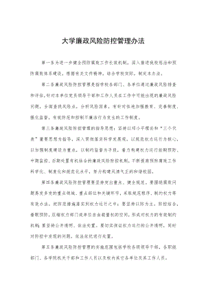 大学廉政风险防控管理办法.docx