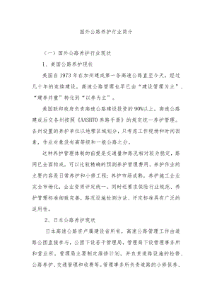 国外公路养护行业简介.docx