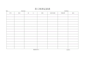 员工培训记录表.docx