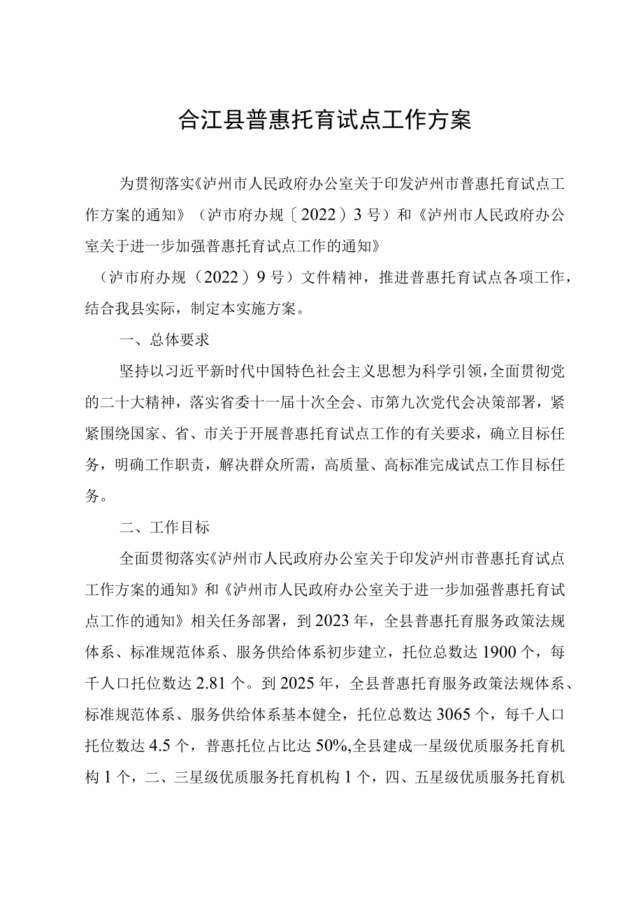 合江县普惠托育试点工作方案（征求意见稿）.docx_第2页