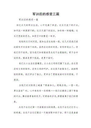 军训后的感受三篇.docx