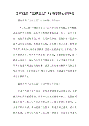 县财政局“三抓三促”行动专题心得体会.docx
