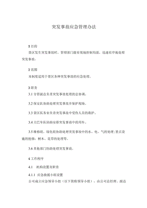 景区突发事故应急管理办法.docx