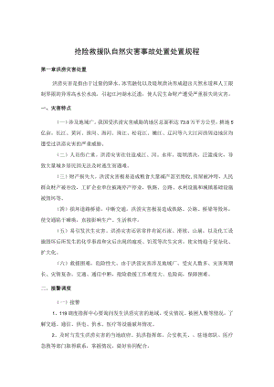 抢险救援队自然灾害事故处置处置规程.docx