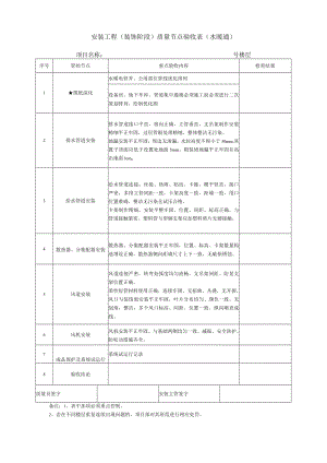 安装工程（装饰阶段）质量节点验收表（水暖通）.docx