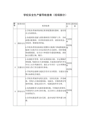 学校安全生产督导检查表.docx