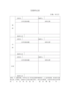 安全标准化之交接班记录.docx
