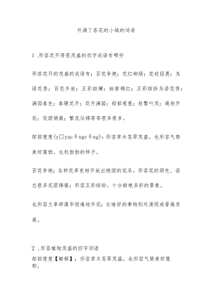 开满丁香花的小城的词语.docx